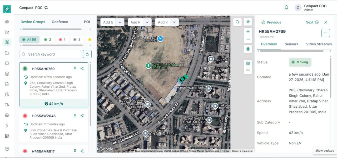 TrackAlways Video Telematics Dashboard